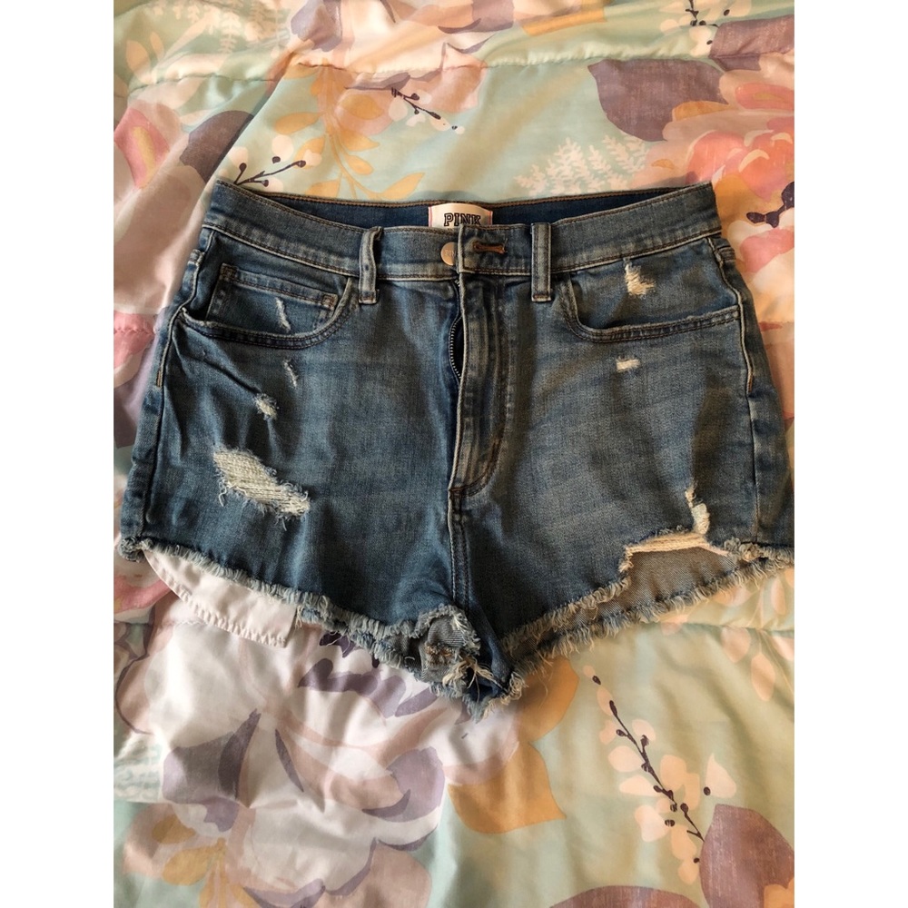 PINK denim shorts